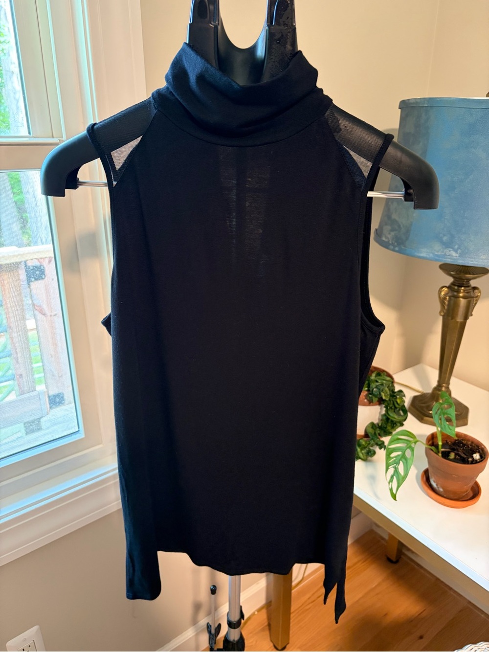 Black Sleeveless Turtleneck Top - Classic Elevated Layering Piece